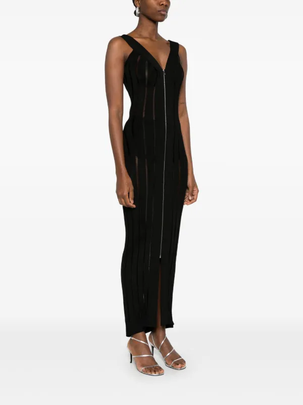 【関税込み】NENSI DOJAKA Ribbed long dress Nensi Dojaka ribbed-knit Maxi Dress | Black | FARFETCH CA