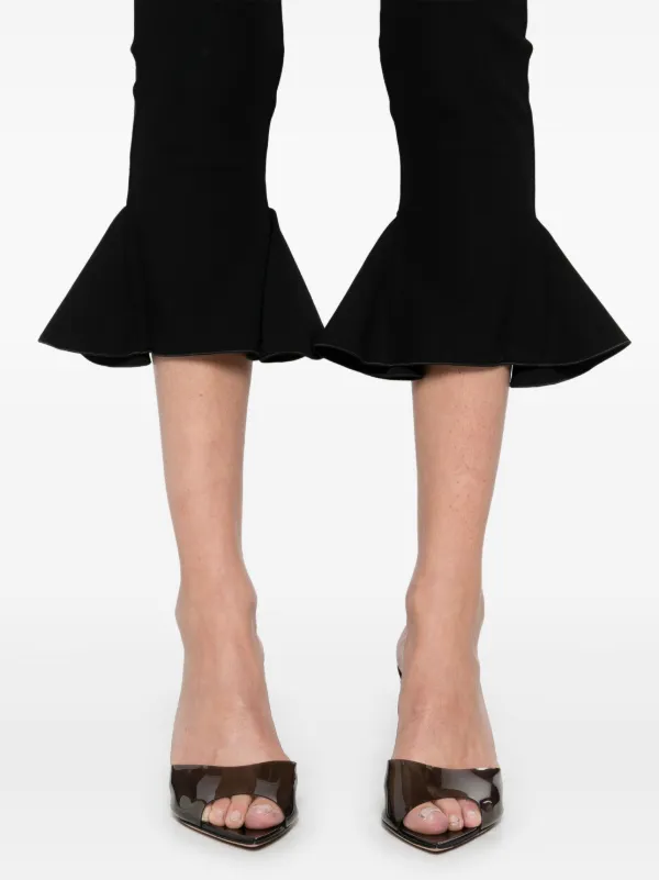 【関税込み】Nensi Dojaka ブラック クロップド フレアパンツ Nensi Dojaka Cropped Flared Trousers | Black | FARFETCH