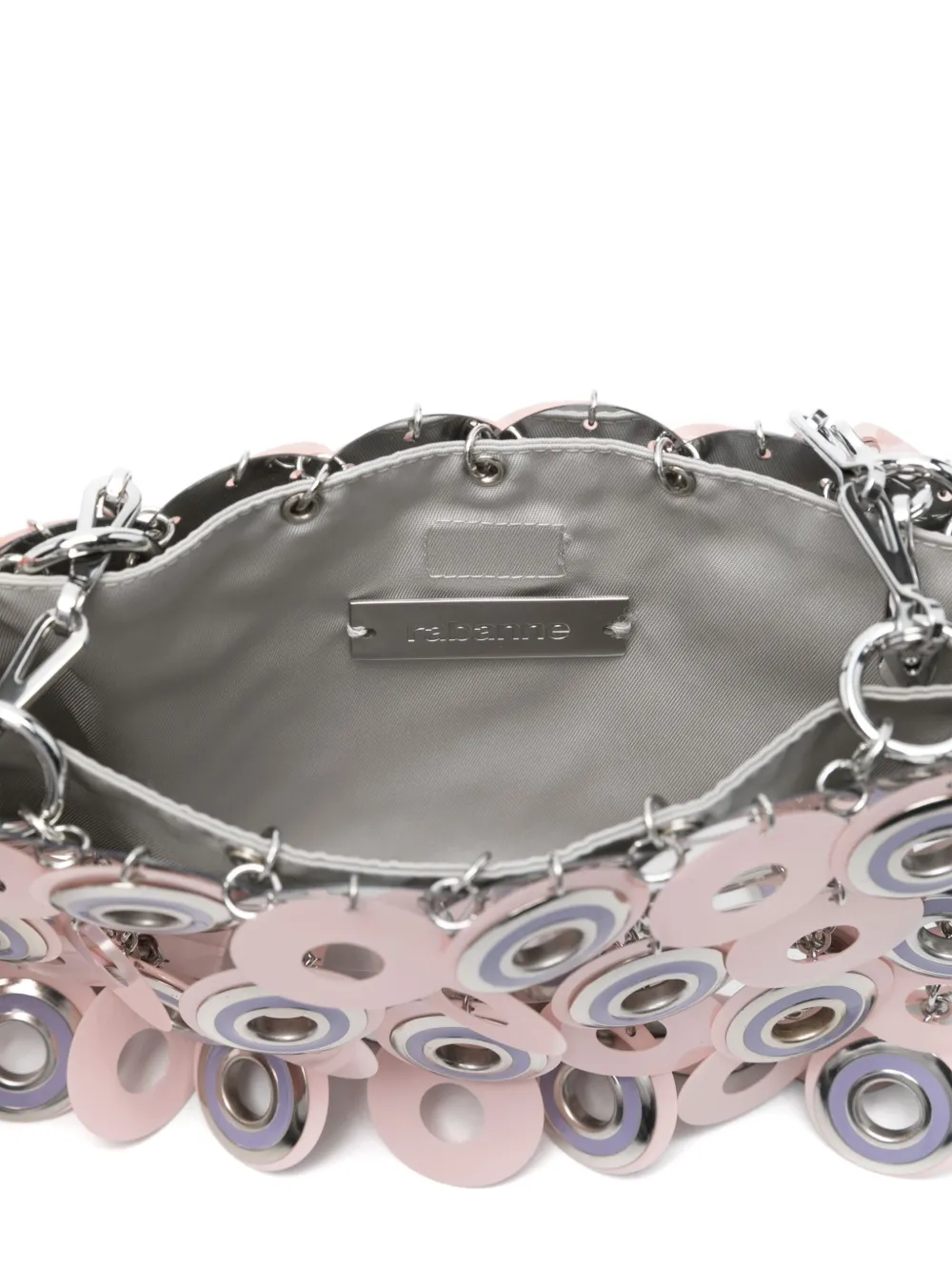 Rabanne Sparkle Discs schoudertas Zilver