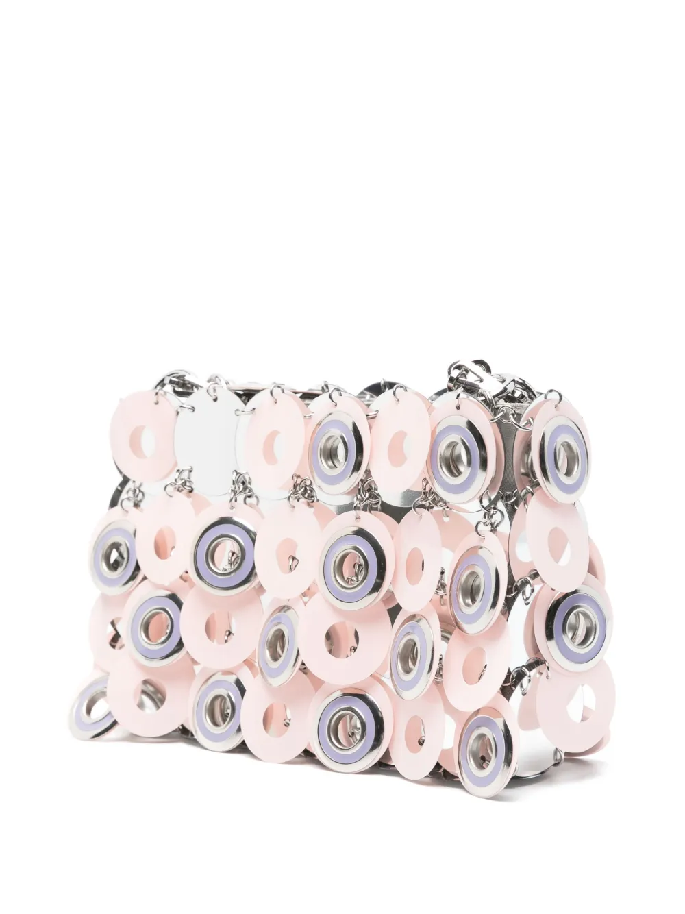 Rabanne Sparkle Discs schoudertas Zilver