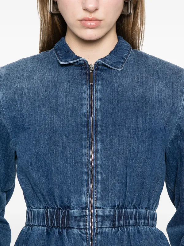 Nensi Dojaka gathered-waist Denim Jacket | Blue | FARFETCH