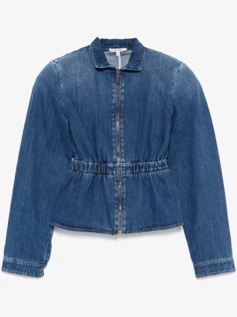 Nensi Dojaka gathered-waist denim jacket