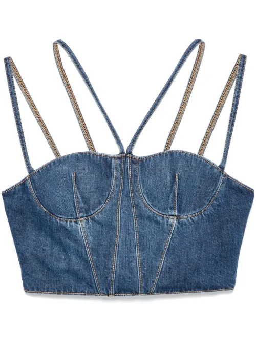 Haut bustier en jean - Nensi Dojaka - Modalova