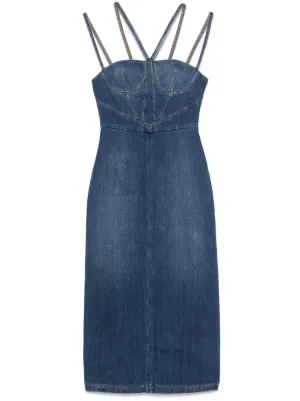 jean paul gaultier denim dress Jean Paul Gaultier The Denim Overall Dress | Blue