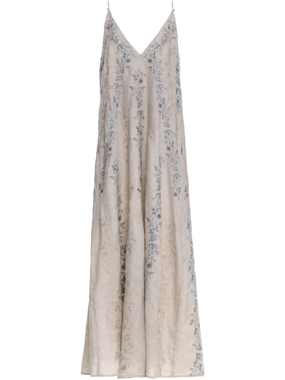 Agua By Agua Bendita Soledad Bougainvillea Embroidered maxi dress | Neutrals | Image 1