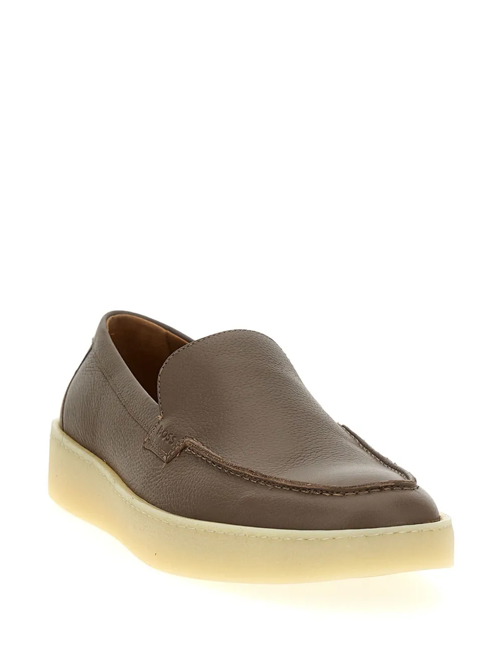 BOSS grained-leather loafers - Bruin