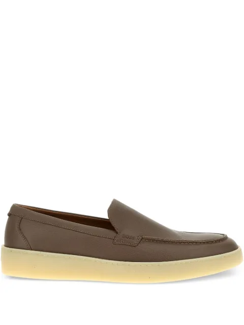 BOSS grained-leather loafers 