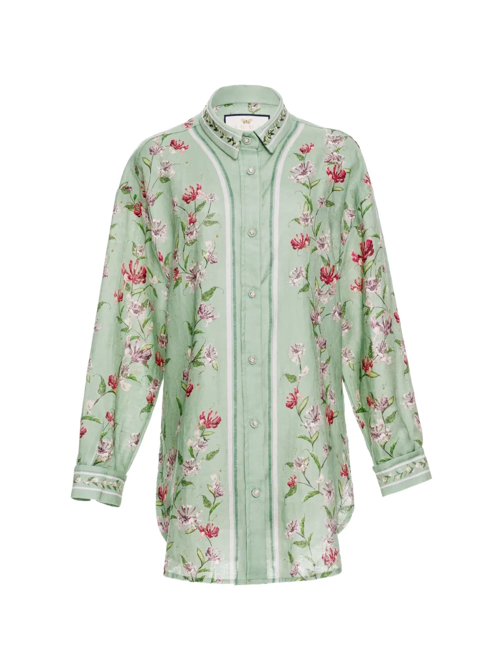 Agua By Agua Bendita Camicia Cecilia Honeysuckle a fiori - Verde