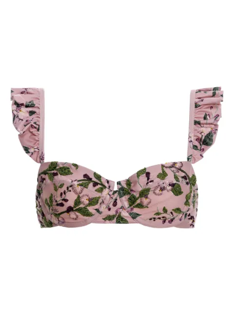 Agua By Agua Bendita Kiwi Wisteria bikni top