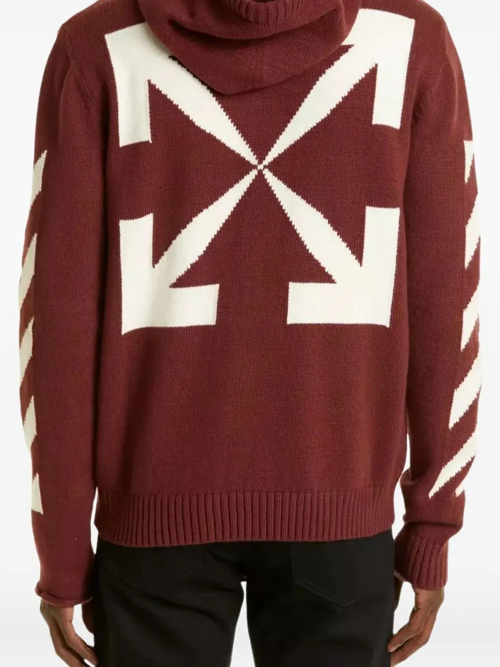 Off-White Hoodie met pijlprint Rood