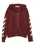 Off-White Arrows-motif zip-up hoodie - Red
