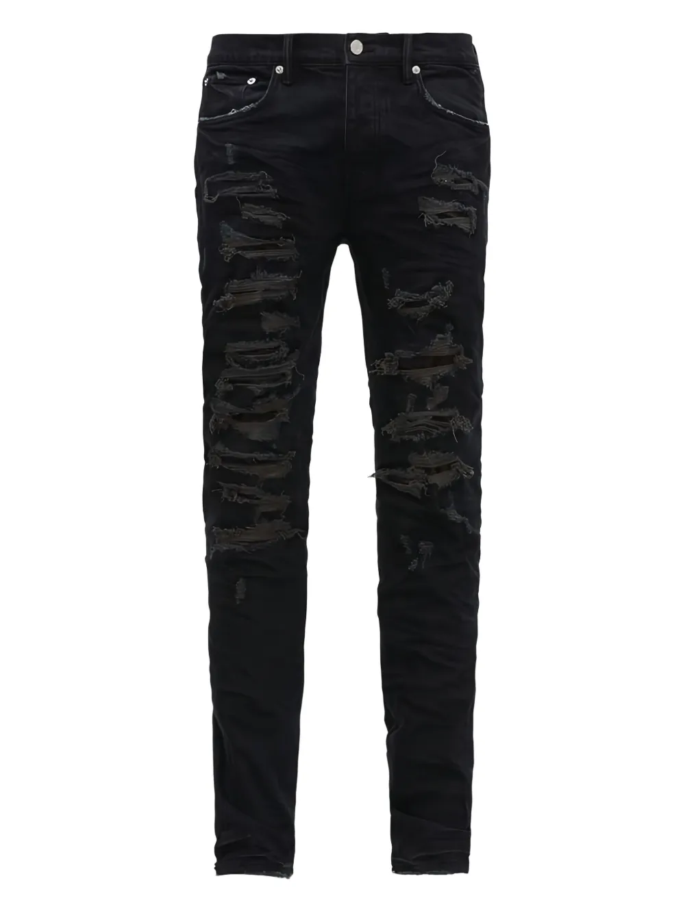 Purple Brand Gerafelde jeans Zwart