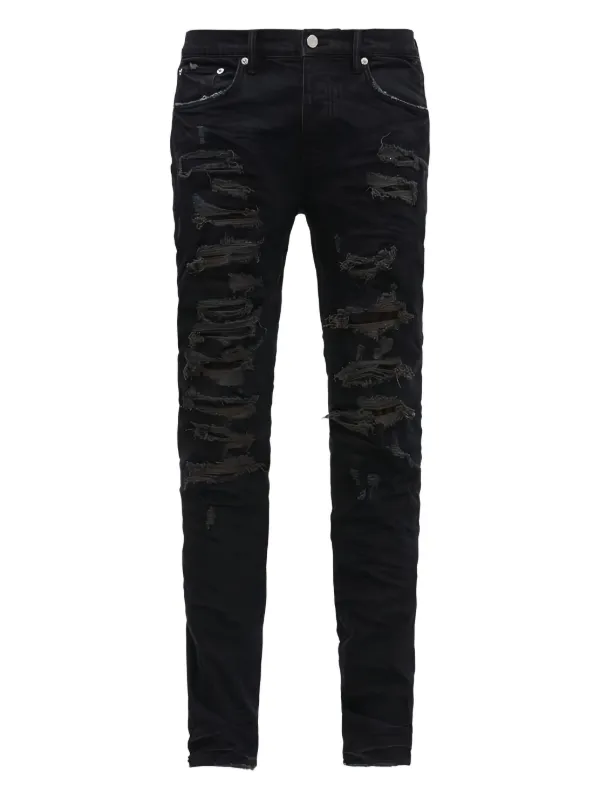 Repaired Jeans Best Place To Buy Black Ripped Jeans Purple Brand