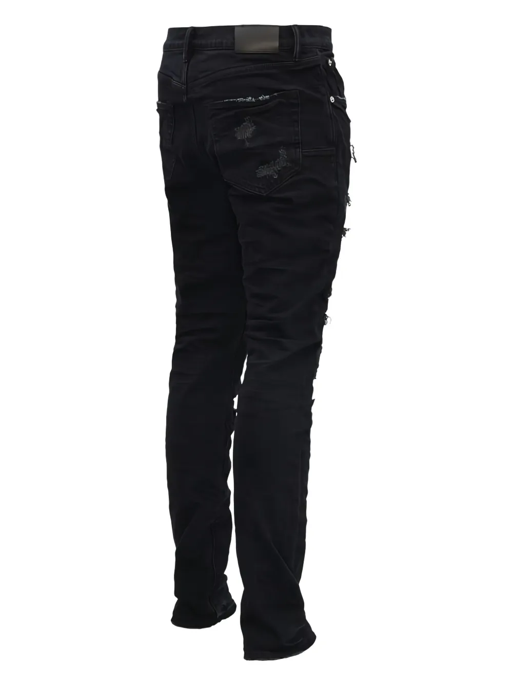 Purple Brand Gerafelde jeans Zwart