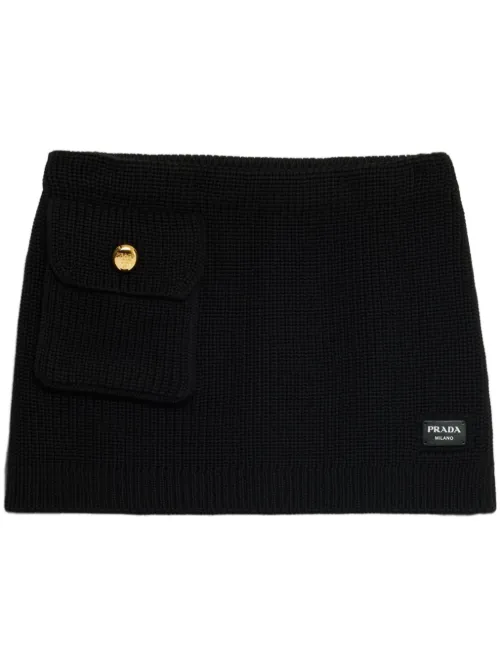 Prada minijupe en laine - Noir - Prada - Modalova