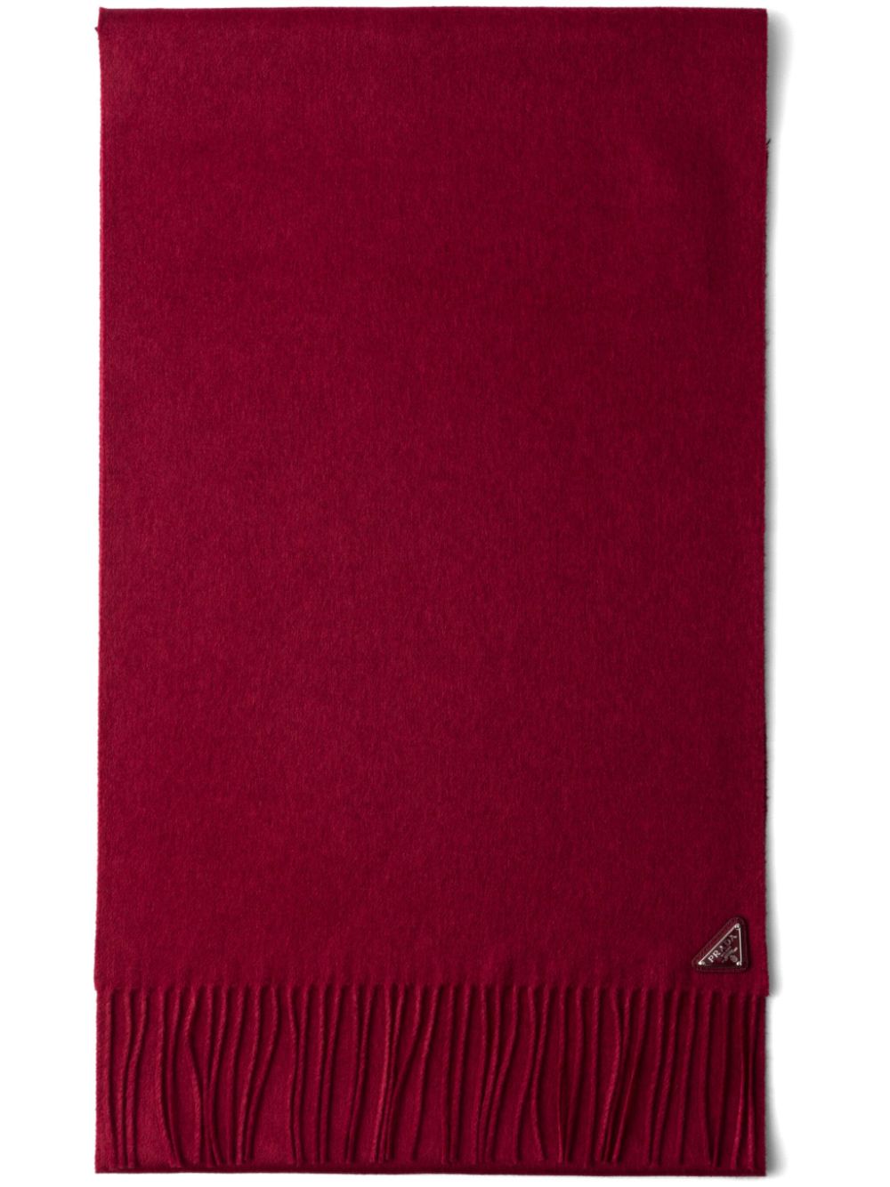 Prada triangle-enamel scarf Rood