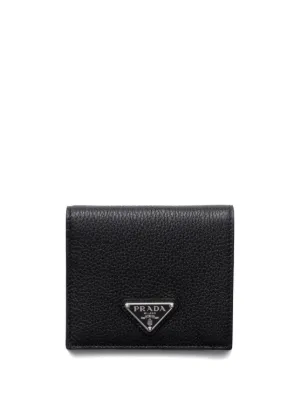 Prada プラダ 二つ折り財布 | ブラック | FARFETCH JP