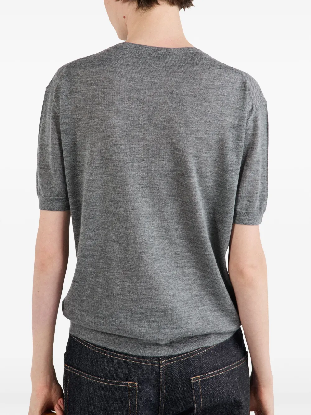 トップス 90s prada cotton fade tee (M) dark grey Prada Cotton T