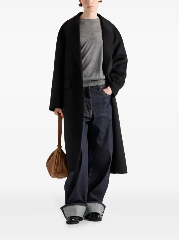 Prada Knitted T-Shirt | Grey | FARFETCH
