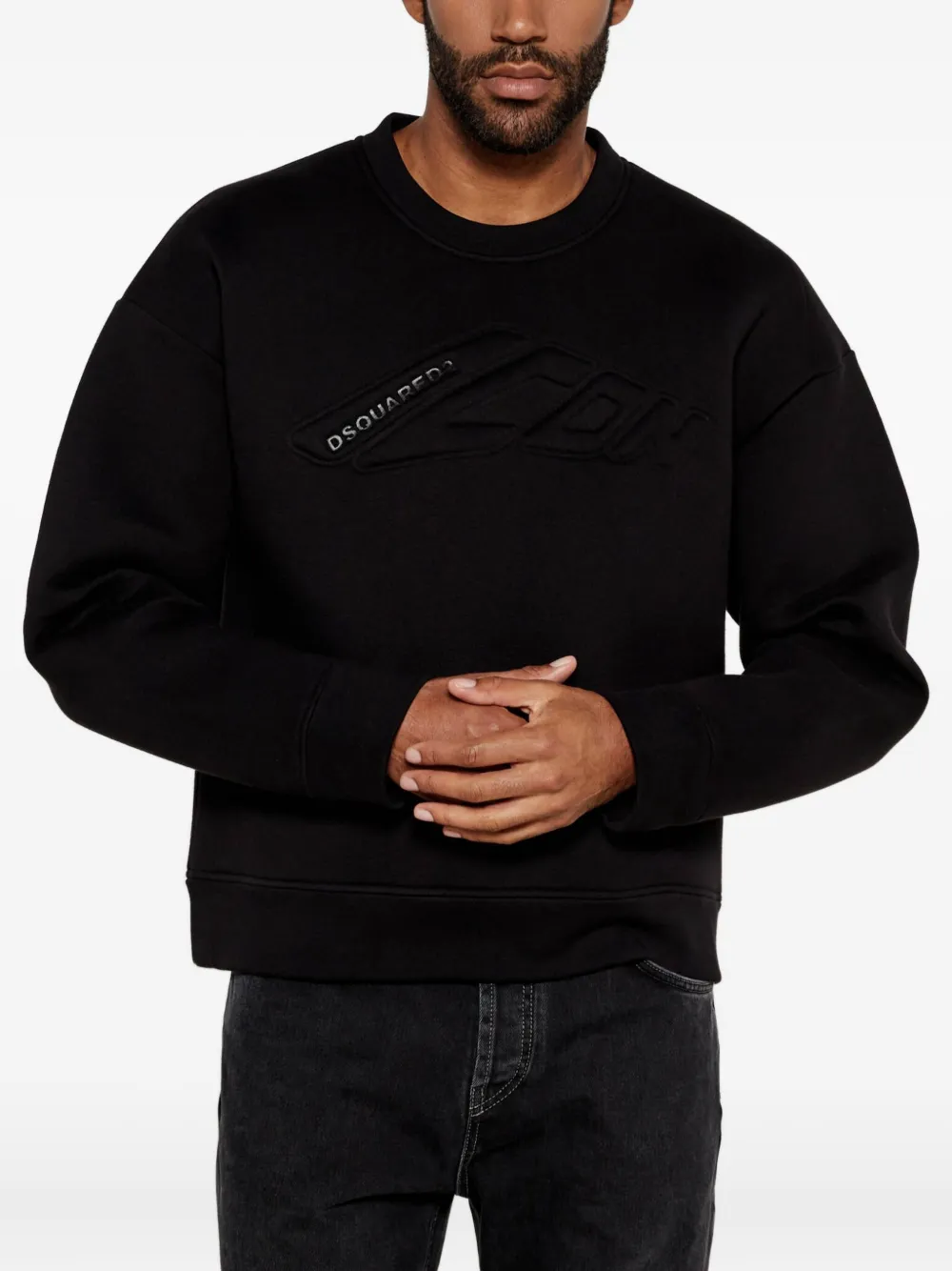 DSQUARED2 embossed logo sweatshirt | Black | Image 1