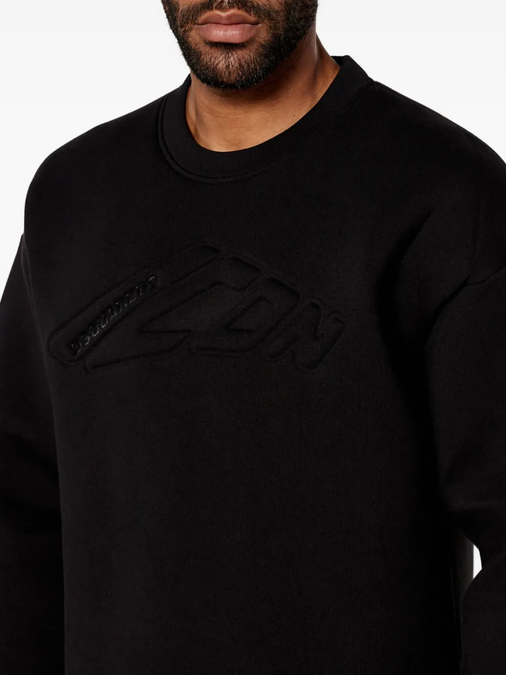 Dsquared2 Embossed Logo Sweatshirt In Black