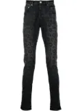 Purple Brand Monogram Leopard Print Jeans ""Black""