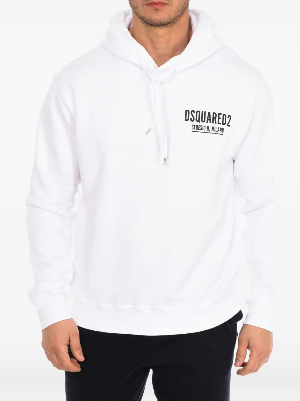 DSQUARED2 logo-print hoodie | White | Image 1