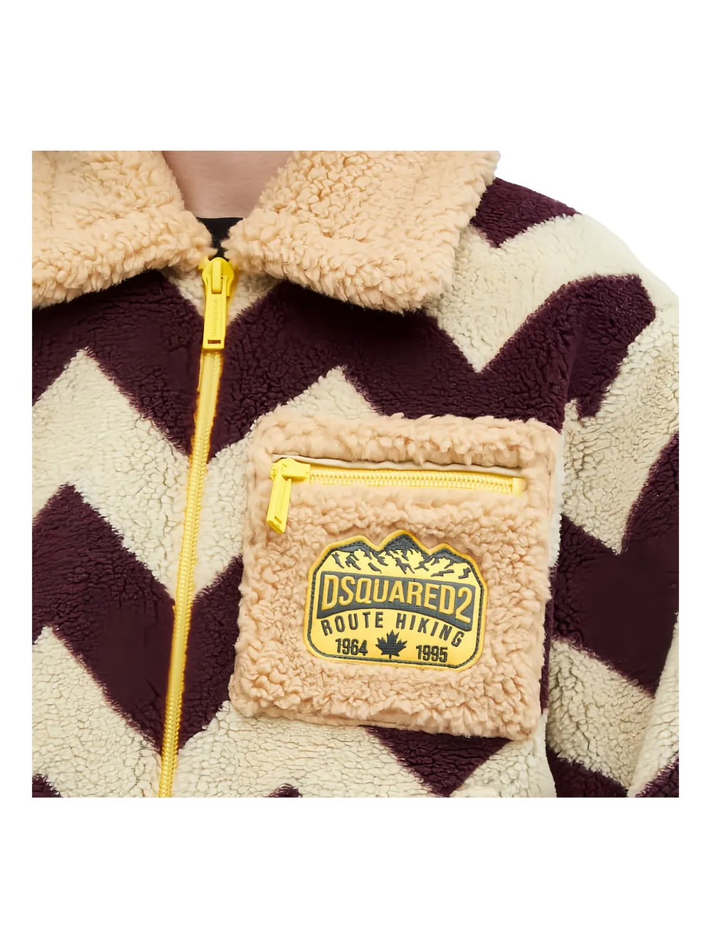 Dsquared2 Chevron Zip Jacket In Brown