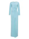 Adam Lippes draped silk maxi dress - Blue