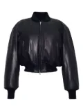 Adam Lippes leather bomber jacket - Black