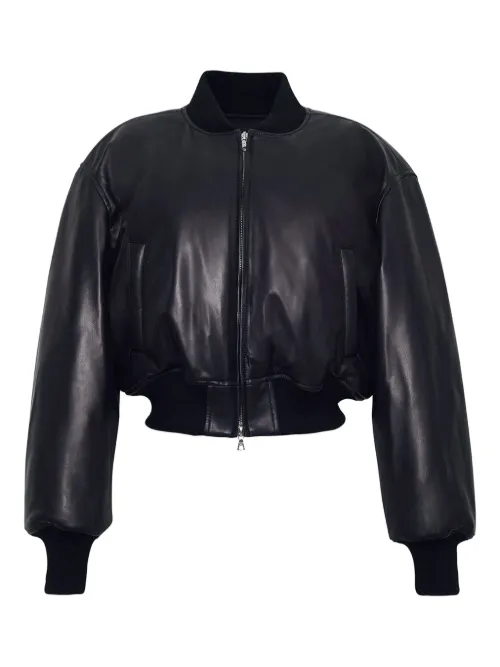 Veste bomber en cuir - Adam Lippes - Modalova