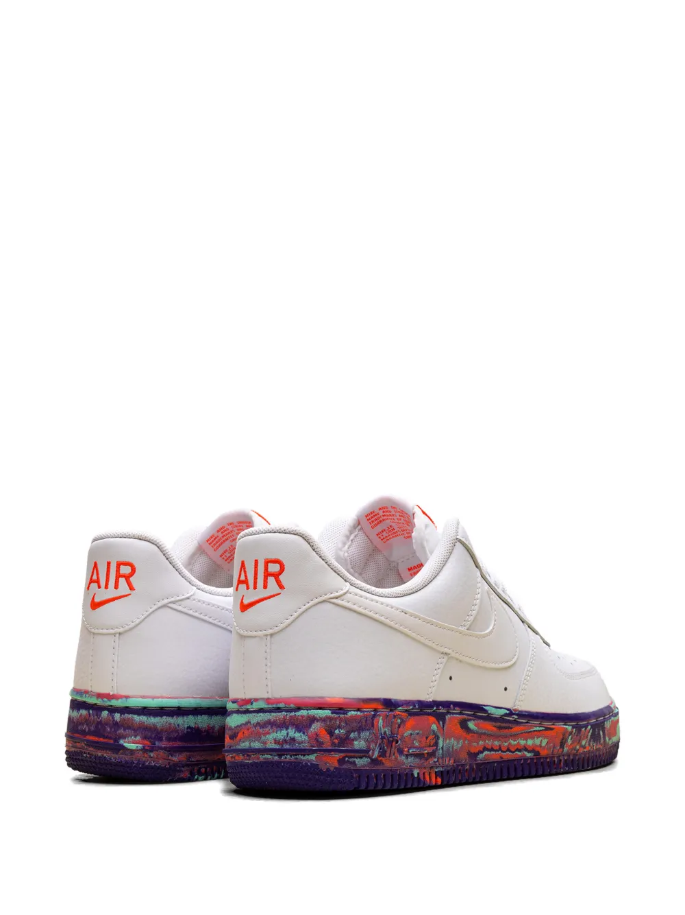 Nike Air Force 1 Low sneakers met marmer-effect Wit