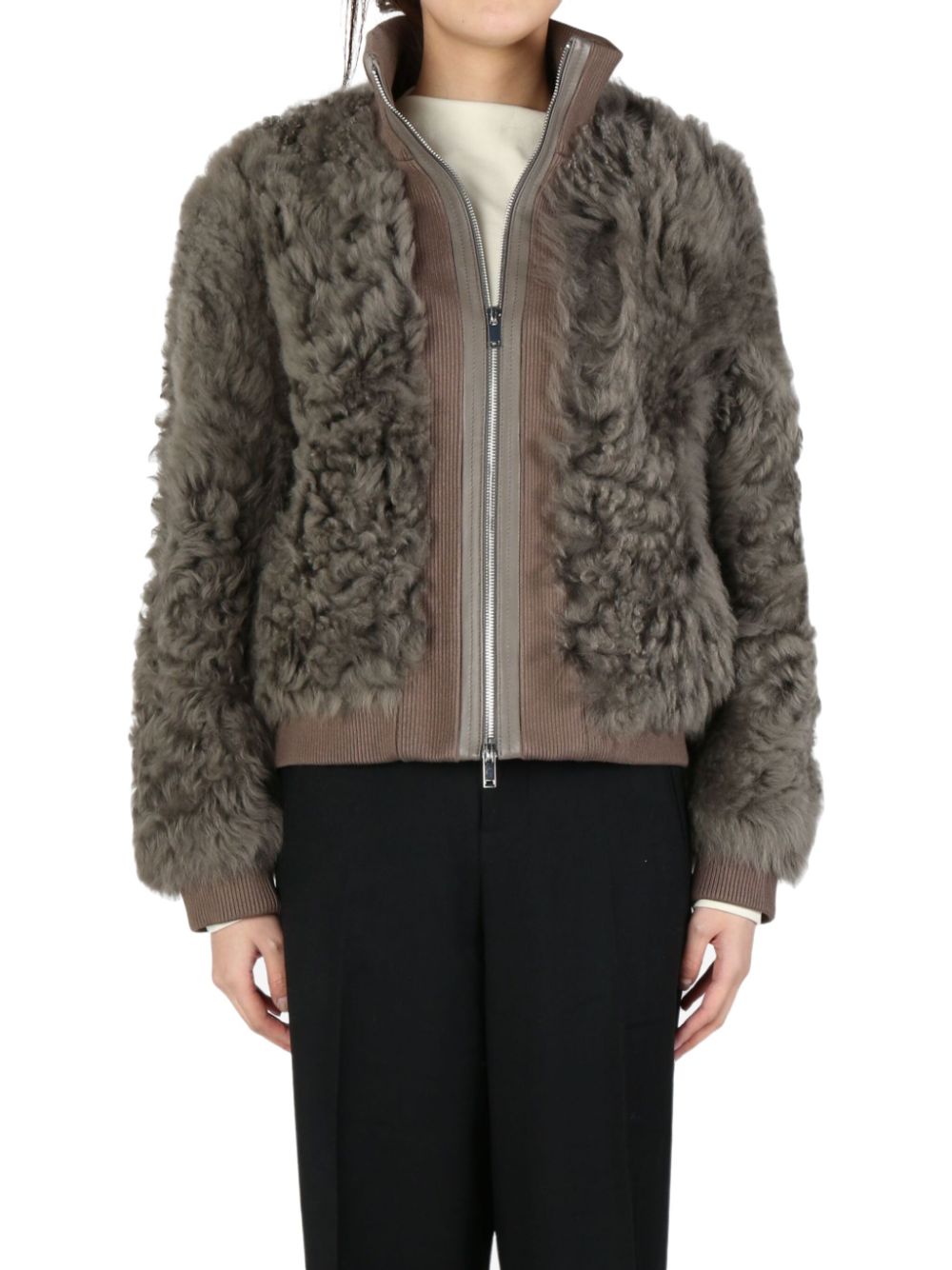 ATELIER NEW YORK shearling jacket - Grey