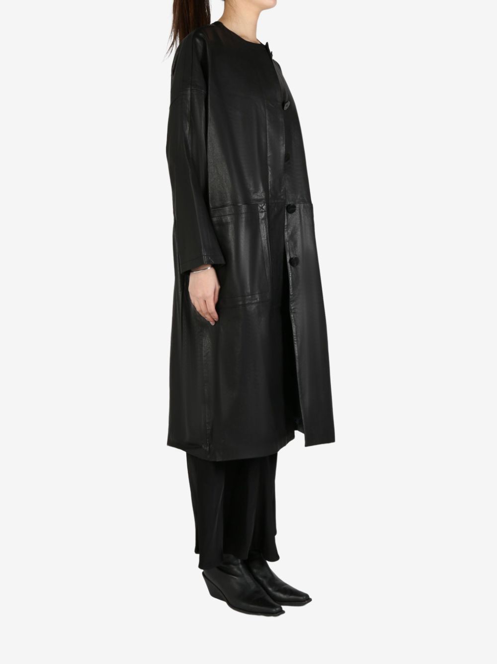 ATELIER NEW YORK leather coat - Black