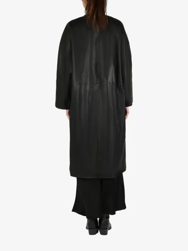 ATELIER NEW YORK Leather Coat | Black | FARFETCH