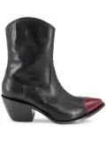 Madison.Maison heart toe cowboy boots - Black