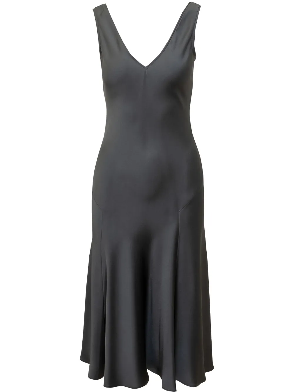 Max Mara Acqui Midi Dress In 灰色