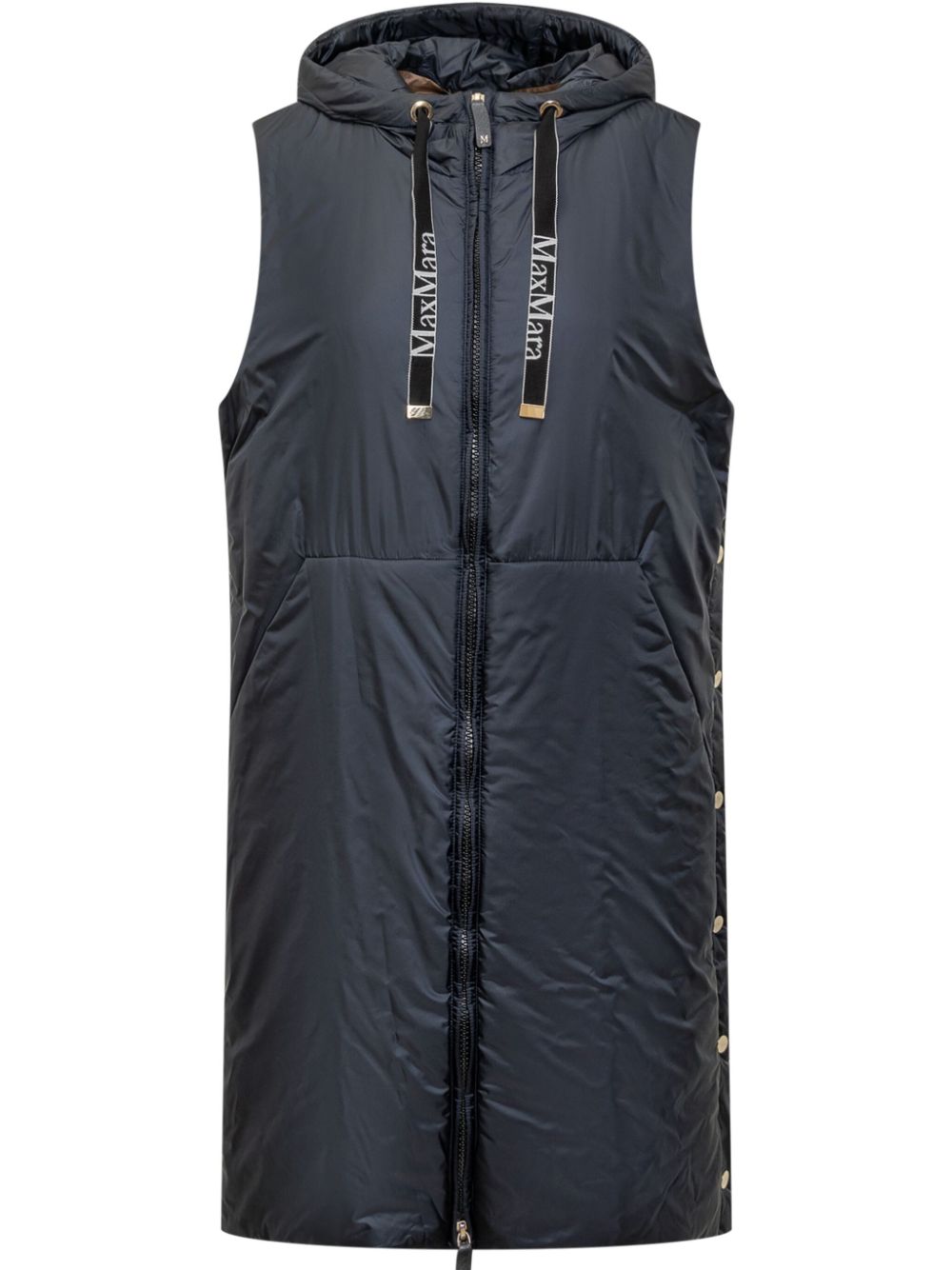 Max Mara water-repellent canvas gilet - Black