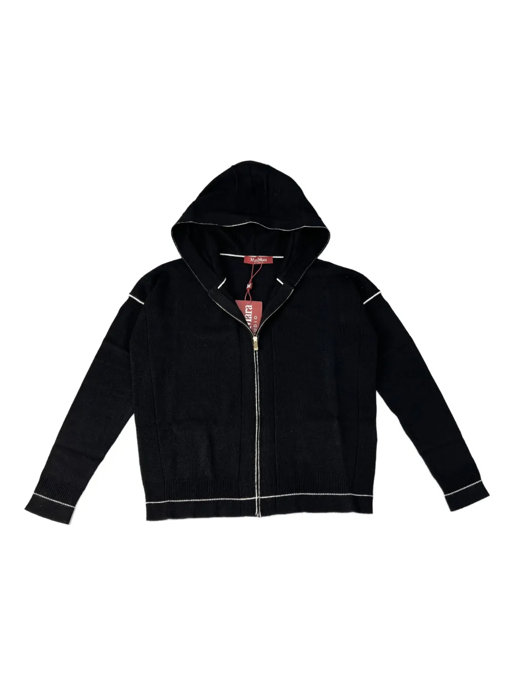 Max Mara Vest met capuchon Zwart