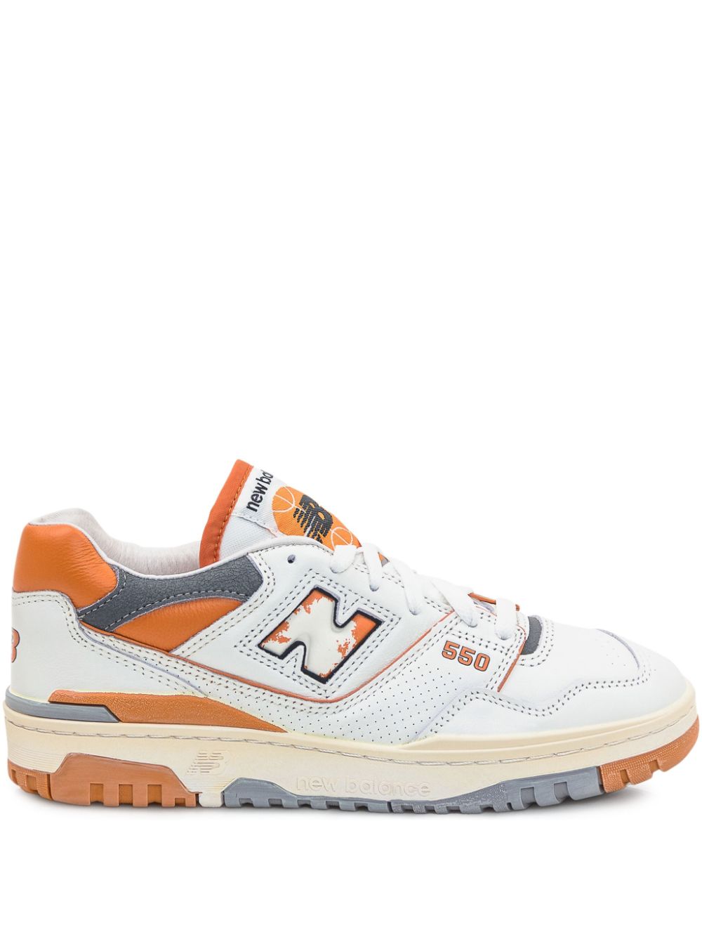 New Balance Off-white & Orange 550 Sneakers