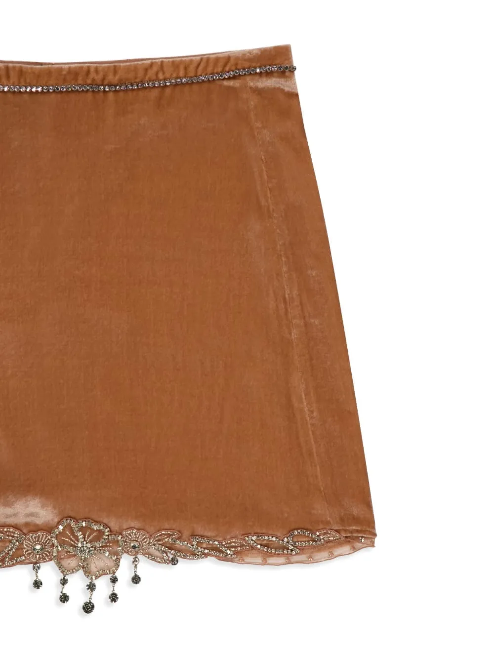 Rabanne Tutu verfraaid met kristallen Beige