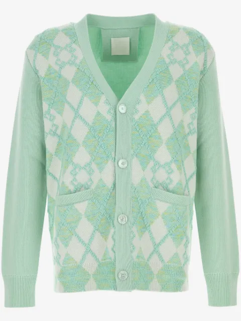 Givenchy argyle intarsia-knit cardigan
