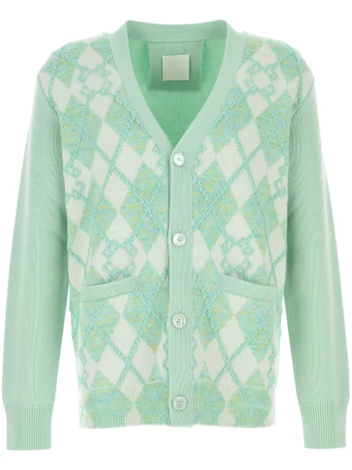 Cardigan à losanges en intarsia - Givenchy - Modalova