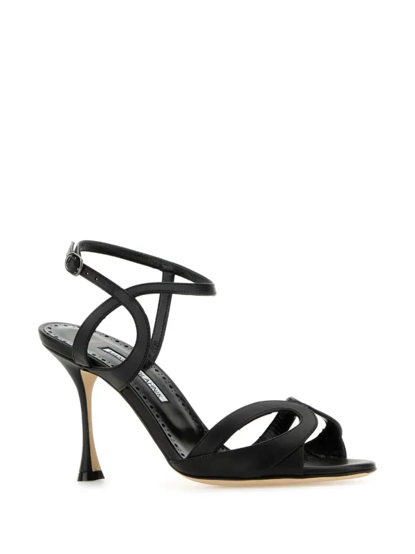 サンダル・ミュール MANOLO BLAHNIK Women Sandals 2241662 0015 Black Manolo Blahnik 90mm Elfajrsan Sandals | Black | FARFETCH