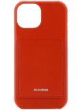 Jil Sander leather iPhone 15 case - Orange