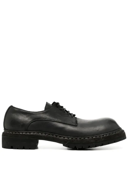 Derbies en cuir grainé - Guidi - Modalova
