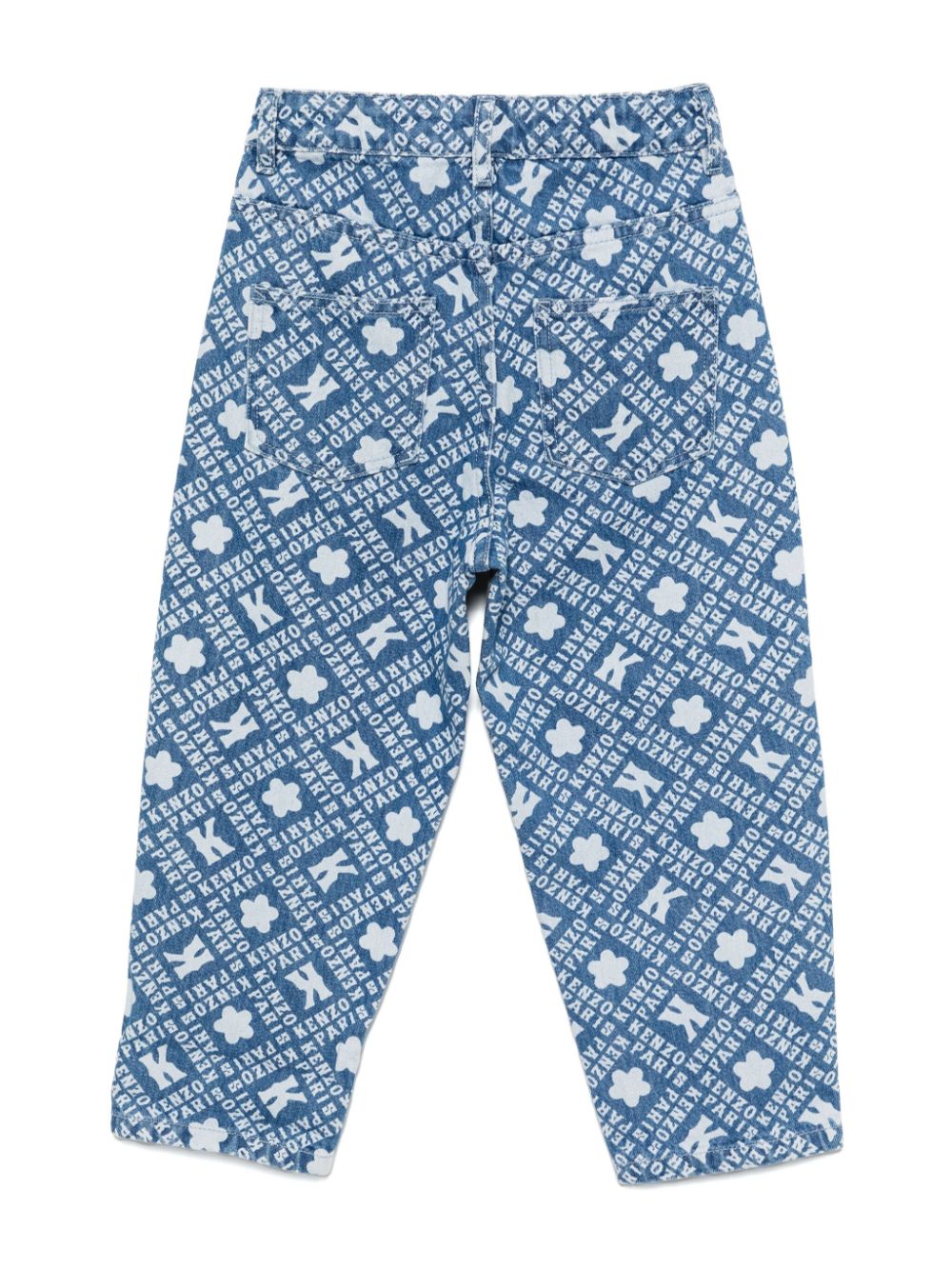 Kenzo Kids Jeans met logoprint - Blauw