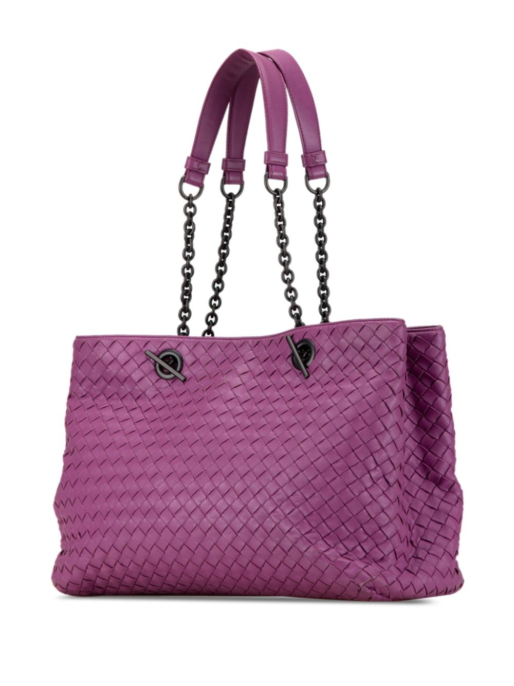 Bottega Veneta Pre-Owned 2012-2020 Medium Intrecciato Double Chain tote bag - Pink