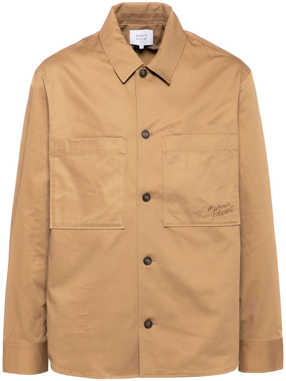 Maison Kitsuné cotton shirt - Brown