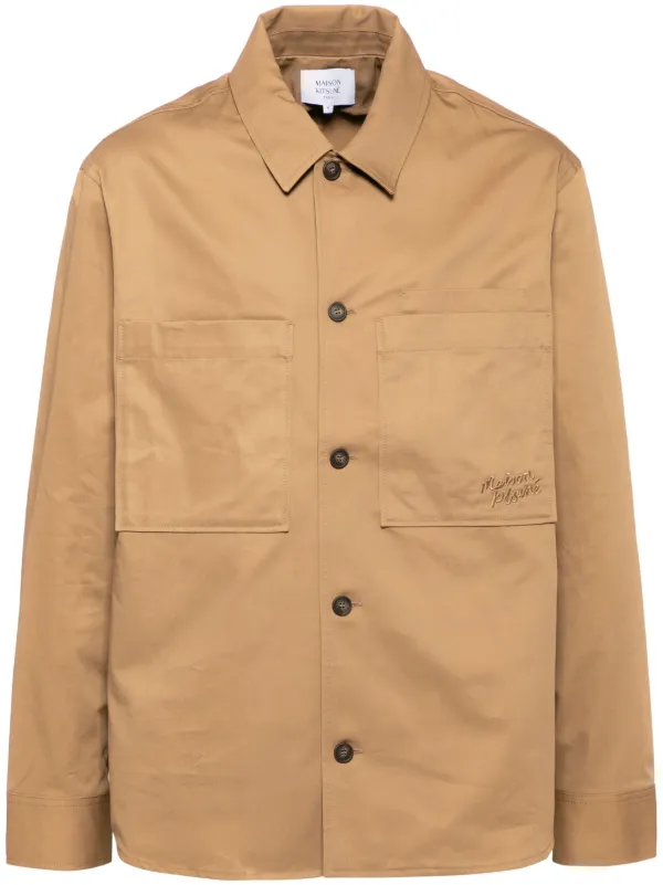 Maison Kitsuné コットン シャツ | ブラウン | FARFETCH JP